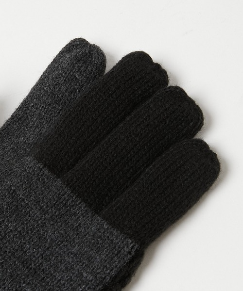 KATHARINE HAMNETT LONDON （キャサリンハムネットロンドン）の「KATHARINE HAMNETT LONDON/キャサリンハムネットロンドン クレイジーパターン手袋（タッチパネル対応）KHM-3025（手袋・メンズ・ネイビー/ブラック・FREE）」の19枚目の写真