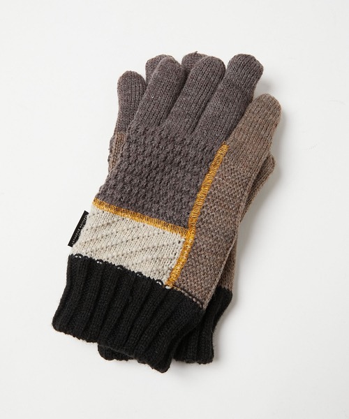 KATHARINE HAMNETT LONDON （キャサリンハムネットロンドン）の「KATHARINE HAMNETT LONDON/キャサリンハムネットロンドン クレイジーパターン手袋（タッチパネル対応）KHM-3025（手袋・メンズ・ネイビー/ブラック・FREE）」の21枚目の写真