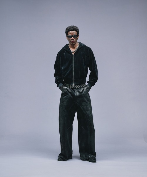 ANDER HUNK（アンダーハンク）の「Velours Short Zip-up Parker / ベロアショートジップアップパーカー（パーカー・メンズ・その他/ブラック・LARGE/MEDIUM）」の12枚目の写真