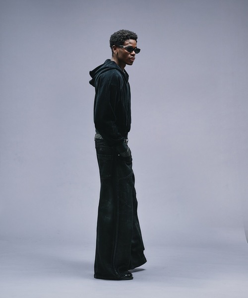 ANDER HUNK（アンダーハンク）の「Velours Short Zip-up Parker / ベロアショートジップアップパーカー（パーカー・メンズ・その他/ブラック・LARGE/MEDIUM）」の15枚目の写真