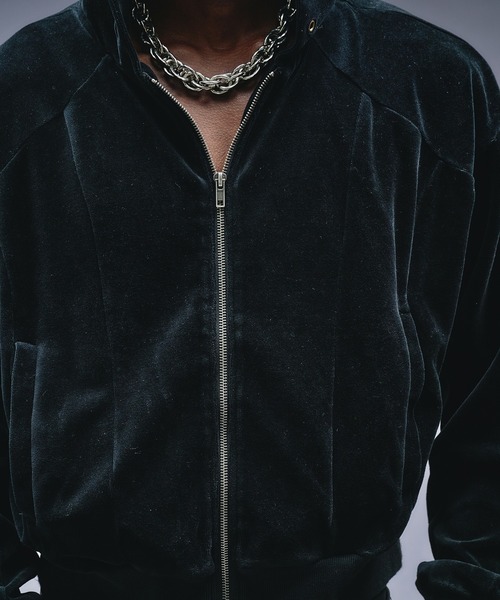 ANDER HUNK（アンダーハンク）の「Velours Short Zip-up Parker / ベロアショートジップアップパーカー（パーカー・メンズ・その他/ブラック・LARGE/MEDIUM）」の11枚目の写真