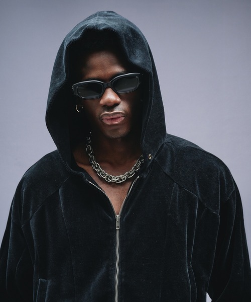 ANDER HUNK（アンダーハンク）の「Velours Short Zip-up Parker / ベロアショートジップアップパーカー（パーカー・メンズ・その他/ブラック・LARGE/MEDIUM）」の10枚目の写真