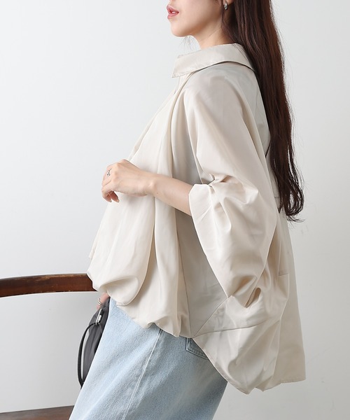 COLONY 2139(コロニートゥーワンスリーナイン)の「裾バルーンナイロンブルゾン(その他アウター・レディース・アイボリー/ブラック/カーキ・FREE)」の5枚目の写真