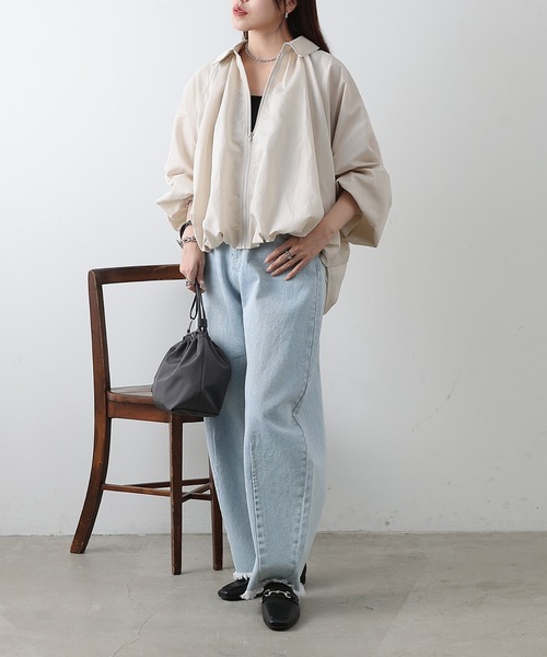 COLONY 2139(コロニートゥーワンスリーナイン)の「裾バルーンナイロンブルゾン(その他アウター・レディース・アイボリー/ブラック/カーキ・FREE)」の8枚目の写真