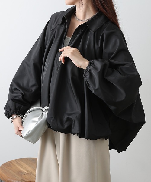 COLONY 2139(コロニートゥーワンスリーナイン)の「裾バルーンナイロンブルゾン(その他アウター・レディース・アイボリー/ブラック/カーキ・FREE)」の12枚目の写真