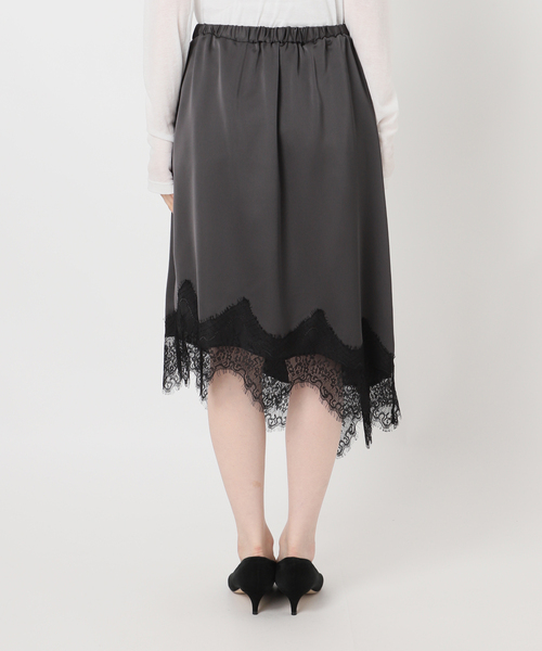 レースサテンスカート（スカート）｜Spick & Span（スピックアンド