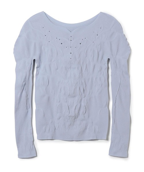 Chacott（チャコット）の「【ノーソーイングニット】クリスタルバレリーナネックニット（ニット/セーター・レディース・ライトブルー/グレー・M）」の2枚目の写真