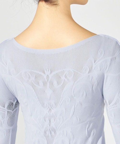 Chacott（チャコット）の「【ノーソーイングニット】クリスタルバレリーナネックニット（ニット/セーター・レディース・ライトブルー/グレー・M）」の13枚目の写真