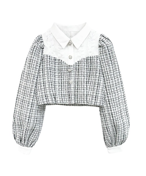 セール】many frills tweed mini set up（セットアップ）｜Rose Muse