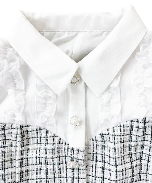 セール】many frills tweed mini set up（セットアップ）｜Rose Muse