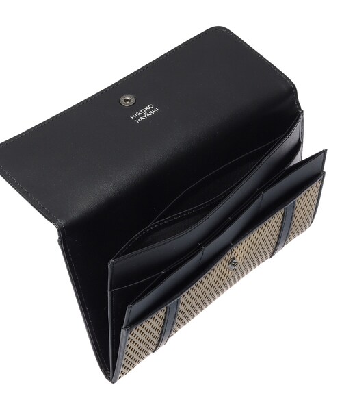 HIROKO HAYASHI(ヒロコハヤシ)の「PANIER(パニエ)薄型長財布(財布・レディース・ベージュ系4/ブラック・00)」の4枚目の写真