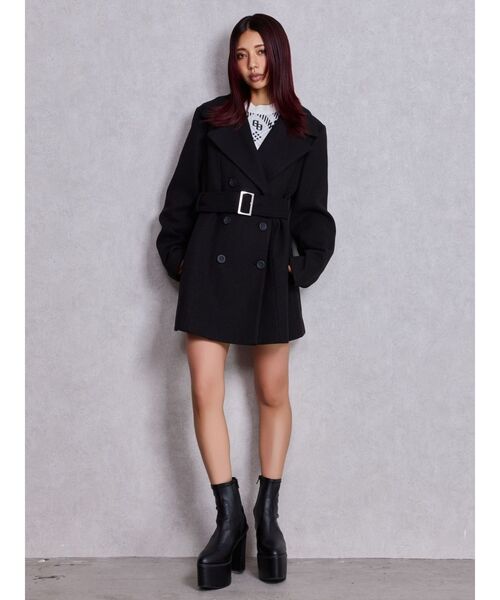 GYDA（ジェイダ）の「厚底　太ヒール　バルキーショートブーツ（ブーツ・レディース・ブラック・SMALL/MEDIUM/LARGE）」の5枚目の写真