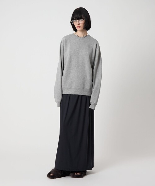 H　BEAUTY&YOUTH UNITED ARROWS（エイチビューティーアンドユースユナイテッドアローズ）の「＜H＞ドライスウェット バックガゼット プルオーバー（スウェット・レディース・ワイン/グレー系・FREE）」の4枚目の写真