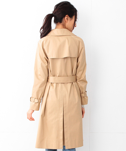 Demi-Luxe BEAMS（デミルクス ビームス）の「Demi-Luxe BEAMS / ハイカウント ツイルトレンチコート（トレンチコート・レディース・ベージュ/ネイビー・36/38）」の12枚目の写真