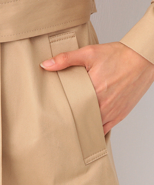 Demi-Luxe BEAMS（デミルクス ビームス）の「Demi-Luxe BEAMS / ハイカウント ツイルトレンチコート（トレンチコート・レディース・ベージュ/ネイビー・36/38）」の15枚目の写真