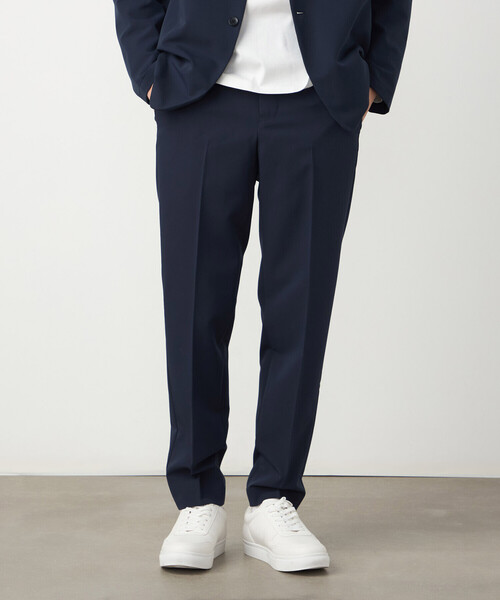 COMME CA ISM（コムサイズム）の「【セットアップ対応】ウールライク テーパードスラックス（スラックス・メンズ・ネイビー/ベージュ/ブラック/グレー・SMALL/MEDIUM/LARGE）」の4枚目の写真