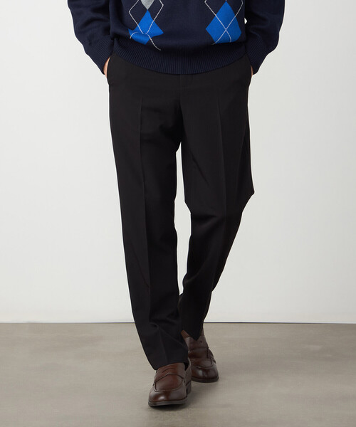 COMME CA ISM（コムサイズム）の「【セットアップ対応】ウールライク テーパードスラックス（スラックス・メンズ・ネイビー/ベージュ/ブラック/グレー・SMALL/MEDIUM/LARGE）」の2枚目の写真