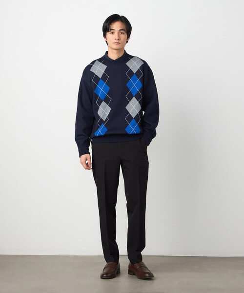 COMME CA ISM（コムサイズム）の「【セットアップ対応】ウールライク テーパードスラックス（スラックス・メンズ・ネイビー/ベージュ/ブラック/グレー・SMALL/MEDIUM/LARGE）」の9枚目の写真