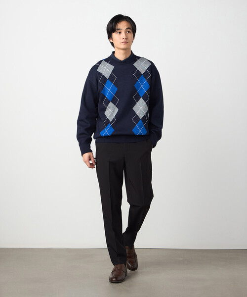 COMME CA ISM（コムサイズム）の「【セットアップ対応】ウールライク テーパードスラックス（スラックス・メンズ・ネイビー/ベージュ/ブラック/グレー・SMALL/MEDIUM/LARGE）」の10枚目の写真