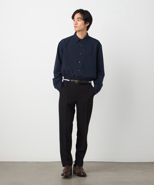 COMME CA ISM（コムサイズム）の「【セットアップ対応】ウールライク テーパードスラックス（スラックス・メンズ・ネイビー/ベージュ/ブラック/グレー・SMALL/MEDIUM/LARGE）」の12枚目の写真