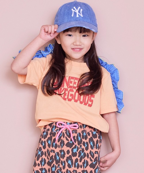 MARKEY'S(マーキーズ)の「チェックショルダーフリルTシャツ(Tシャツ/カットソー・キッズ・オレンジ/オフホワイト/ライトブルー・90/100/110/120/130/140/150)」の15枚目の写真