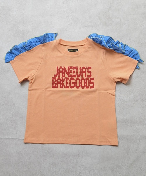 MARKEY'S(マーキーズ)の「チェックショルダーフリルTシャツ(Tシャツ/カットソー・キッズ・オレンジ/オフホワイト/ライトブルー・90/100/110/120/130/140/150)」の20枚目の写真