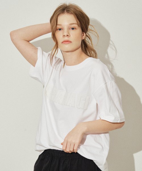 SARANAGI(サラナギ)の「SE06-PATCH TSHIRT WHITE-WHITE(Tシャツ/カットソー・レディース・その他・FREE)」の3枚目の写真