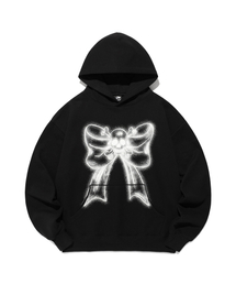 SKULL RIBBON HOODIE_BLACK(NG2EFUM403A)