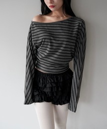 SANSeLF | 【SANSeLF】ワンショルダーボーダーコンパクトトップス saw25a082(その他トップス)