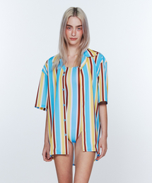 DELIGHTPOOL（ディライトプール）の「Sunburst Stripe Long Shirts - Baby Blue（シャツ/ブラウス）」