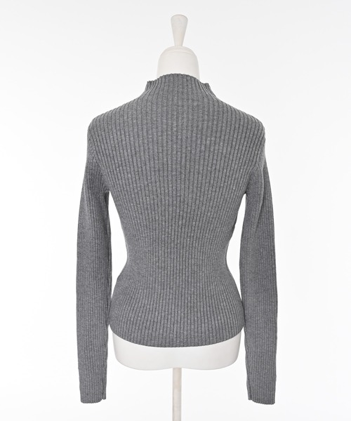 Narcissus（ナルシス）の「モックネックリブトップス（ニット/セーター・レディース・ブラック/グレー・FREE）」の10枚目の写真