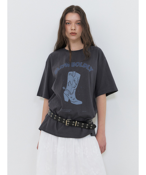 ETMON(エトモン)の「Boldly Graphic T-Shirt, Charcoal(Tシャツ/カットソー・レディース・その他・FREE)」の3枚目の写真