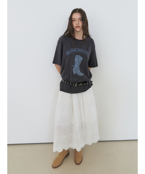 ETMON(エトモン)の「Boldly Graphic T-Shirt, Charcoal(Tシャツ/カットソー・レディース・その他・FREE)」の4枚目の写真