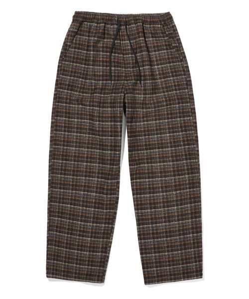 TAG CHECK PANTS - BROWN