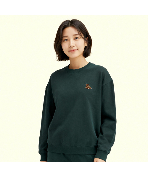 OKSTAR(オクスター)の「ウェルシュコーギー刺繍特厚裏毛スウェット(スウェット・レディース・ブラック/ネイビー/オートミール/ホワイト/グレー/クリーム/ベージュ/ライトグレー/カーキ/ライトベージュ/ダークグリーン/ブルー・X-LARGE/SMALL/MEDIUM/LARGE/2XL/3XL/4XL)」の13枚目の写真