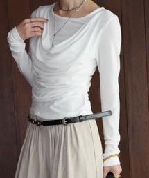 chuclla（チュクラ）の「ドレープネック シアートップス chw26s071（Tシャツ/カットソー）」