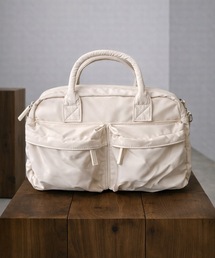 UNDERSTATEMENTs（アンダーステイトメント）の「2WAYナイロンダブルポケットボストンバッグ/ロゴプレート付き（ボストンバッグ）」