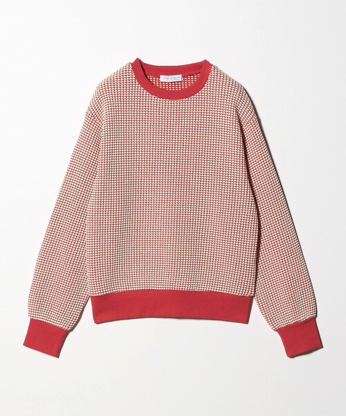 A DAY IN THE LIFE UNITED ARROWS(アデイインザライフユナイテッドアローズ)の「2トーン ワッフル プルオーバー <A DAY IN THE LIFE>(Tシャツ/カットソー・レディース・ライトグレー/オレンジ/ネイビー/ケリーグリーン・FREE)」の4枚目の写真