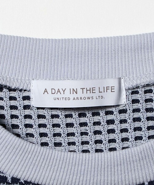 A DAY IN THE LIFE UNITED ARROWS(アデイインザライフユナイテッドアローズ)の「2トーン ワッフル プルオーバー <A DAY IN THE LIFE>(Tシャツ/カットソー・レディース・ライトグレー/オレンジ/ネイビー/ケリーグリーン・FREE)」の7枚目の写真