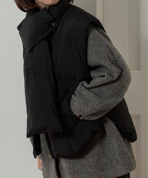eim（エイム）の「muffler set round hem quilting vest / マフラーセットラウンドヘムキルティングベスト（その他アウター）」