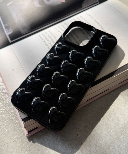 SANSeLF(サンセルフ)の「【SANSeLF】ハートエンボススマホケース iPhoneカバー アイフォンケース sac26s002(スマホケース/カバー・レディース・クリア/ブラック/ピンク・iPhone 17/iPhone 16/iPhone 15)」の15枚目の写真