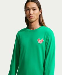 NIKE（ナイキ）の「ナイキ スポーツウェア ロングスリーブ Tシャツ / Nike Sportswear Long-Sleeve T-Shirt FQ3761-324 Stadium Green（Tシャツ/カットソー）」