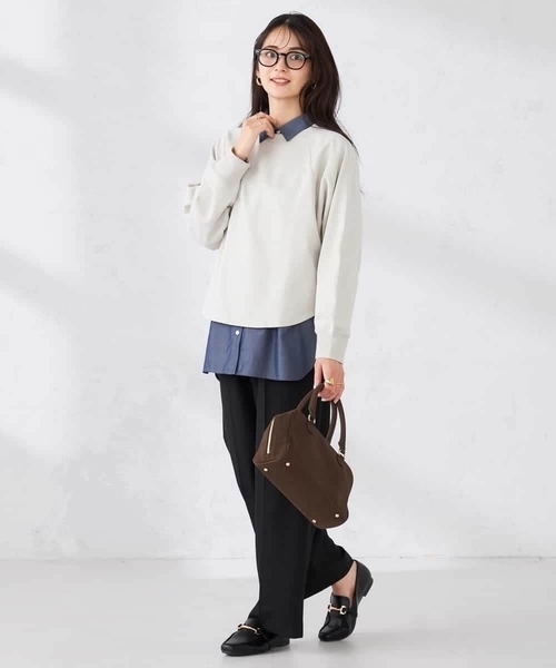 a.v.v(アーヴェヴェ)の「ラメ裏毛ドルマンスウェット(スウェット・レディース・グレー系その他/ライトグレー・38/40)」の8枚目の写真