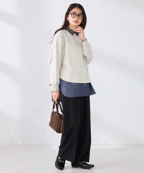 a.v.v(アーヴェヴェ)の「ラメ裏毛ドルマンスウェット(スウェット・レディース・グレー系その他/ライトグレー・38/40)」の9枚目の写真