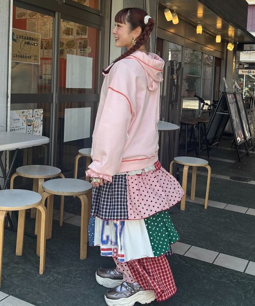 HELLO.SANFRANCISCO（ハローサンフランシスコ）の「【HELLO.SANFRANCISCO】ビッグリボン裏毛パーカー（パーカー・レディース・グレー/イエロー/ピンク・ONE SIZE）」の20枚目の写真