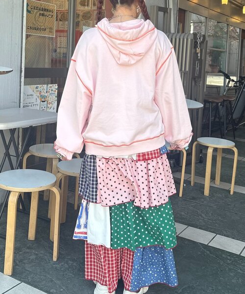 HELLO.SANFRANCISCO（ハローサンフランシスコ）の「【HELLO.SANFRANCISCO】ビッグリボン裏毛パーカー（パーカー・レディース・グレー/イエロー/ピンク・ONE SIZE）」の21枚目の写真