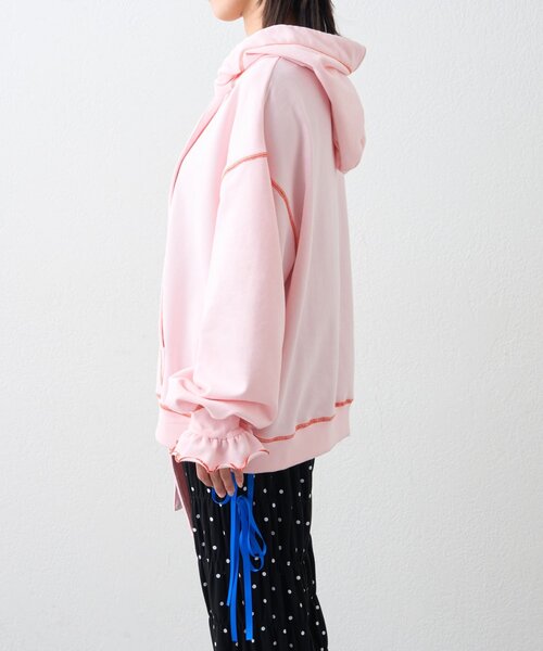 HELLO.SANFRANCISCO（ハローサンフランシスコ）の「【HELLO.SANFRANCISCO】ビッグリボン裏毛パーカー（パーカー・レディース・グレー/イエロー/ピンク・ONE SIZE）」の17枚目の写真