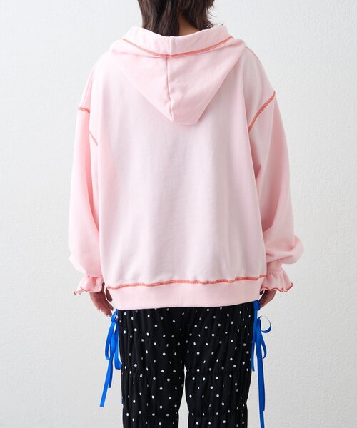 HELLO.SANFRANCISCO（ハローサンフランシスコ）の「【HELLO.SANFRANCISCO】ビッグリボン裏毛パーカー（パーカー・レディース・グレー/イエロー/ピンク・ONE SIZE）」の18枚目の写真