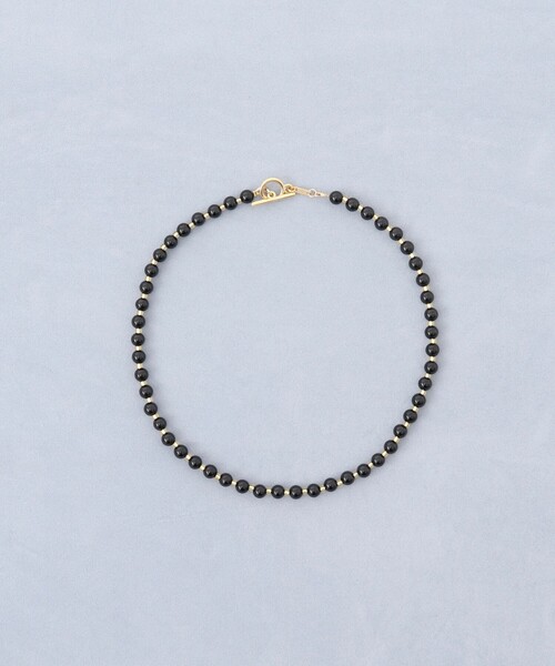 NOLLEY’S（ノーリーズ）の「【grace grace/グラスグラス】ラウンド天然石ネックレス（ネックレス・レディース・ライトグレー/ブラック・FREE）」の2枚目の写真