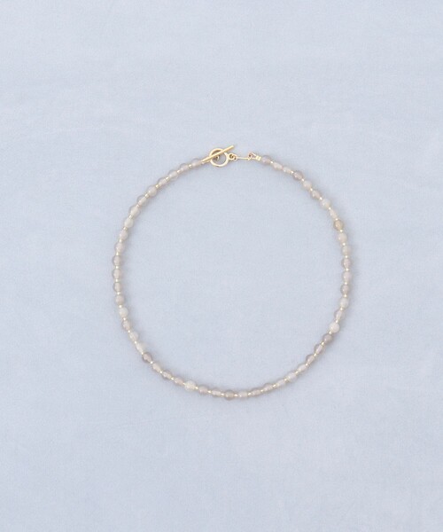 NOLLEY’S（ノーリーズ）の「【grace grace/グラスグラス】ラウンド天然石ネックレス（ネックレス・レディース・ライトグレー/ブラック・FREE）」の7枚目の写真